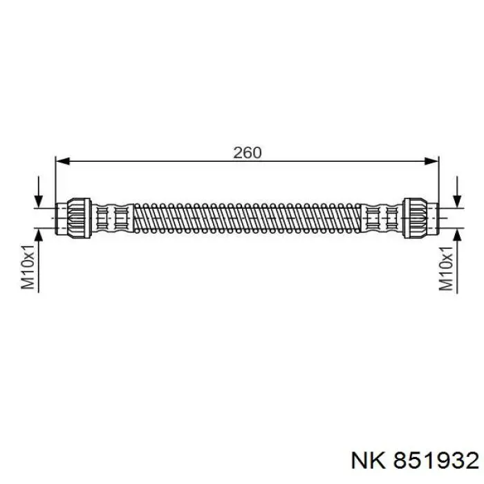 Купить 851932 NK Задний тормозной шланг