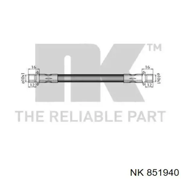 Задний тормозной шланг 851940 NK