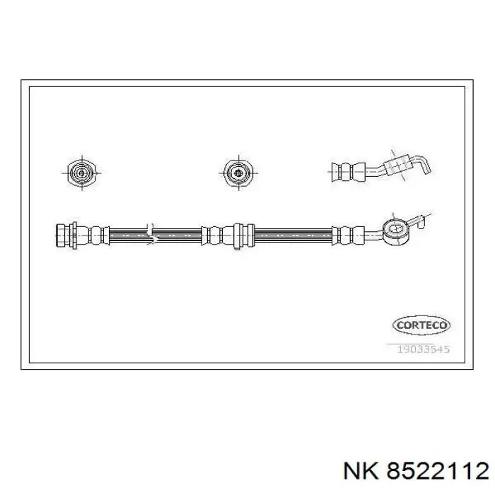 Передний левый тормозной шланг NK 8522112