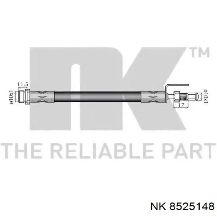 Шланг тормозной передний NK 8525148