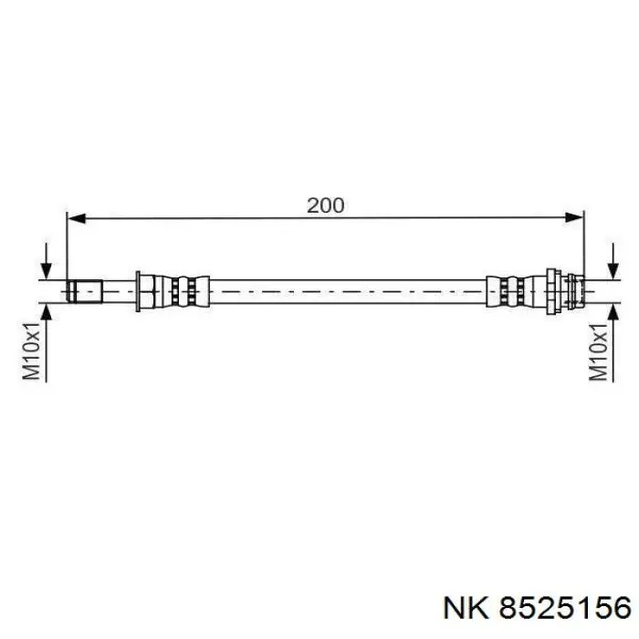 Купить 8525156 NK Шланг тормозной передний