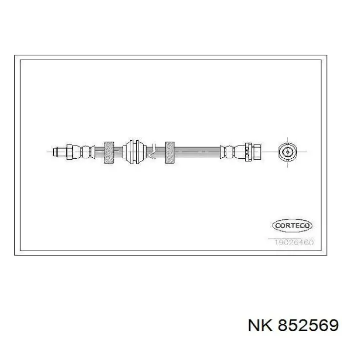 Задний тормозной шланг FT2504 K&K