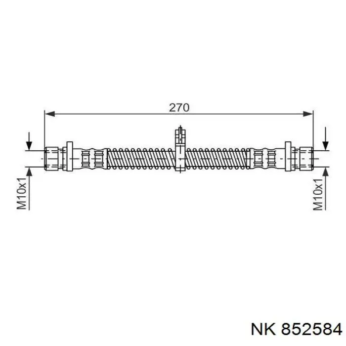 Задний тормозной шланг 852584 NK