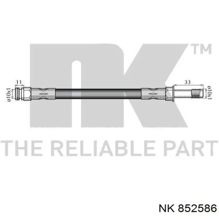 Шланг тормозной передний NK 852586 цена, от 5.93 USD