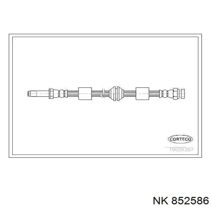 Купить 852586 NK Шланг тормозной передний