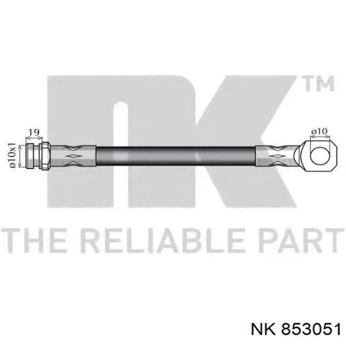 Шланг тормозной передний SL6050 ABS