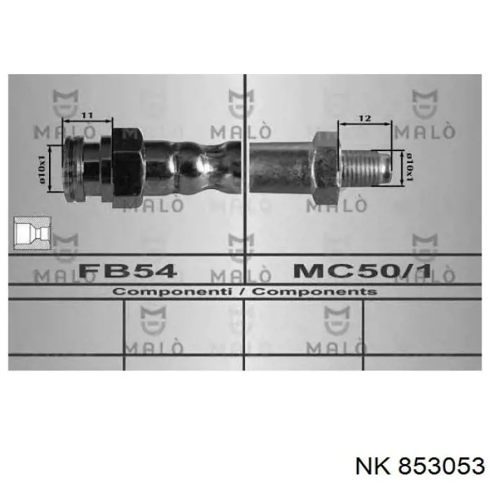 Задний тормозной шланг MR955468 Mitsubishi