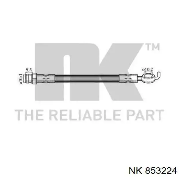 Шланг тормозной передний NK 853224 цена, от 8.68 USD