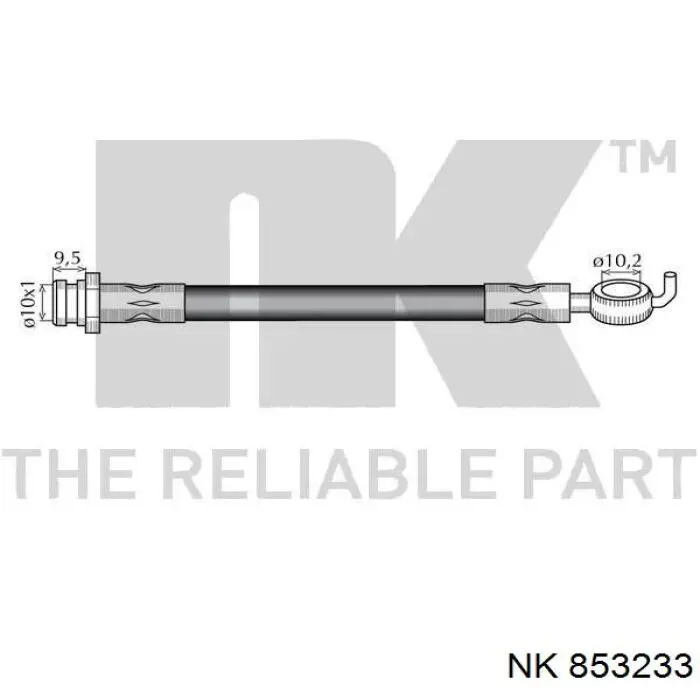 Тормозной шланг задний NK 853233 цена, от 11.92 USD