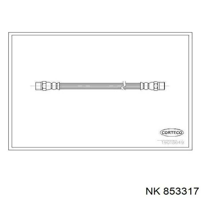 Шланг тормозной передний 853317 NK