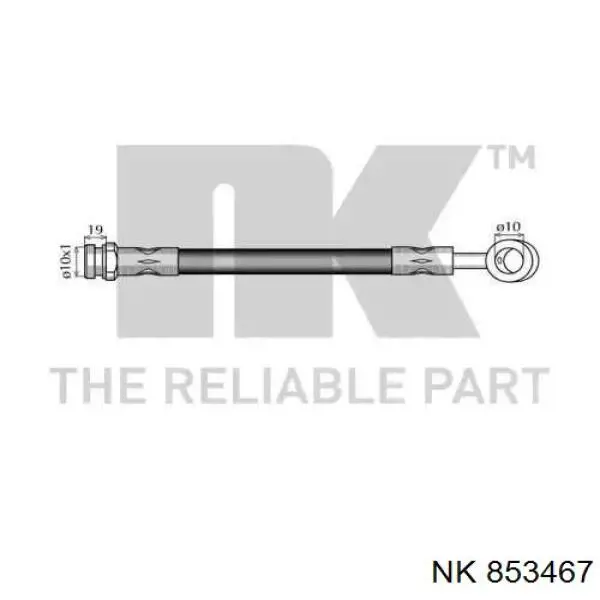 Шланг тормозной передний, левый K&K FT0687 цена, от 19.09 USD