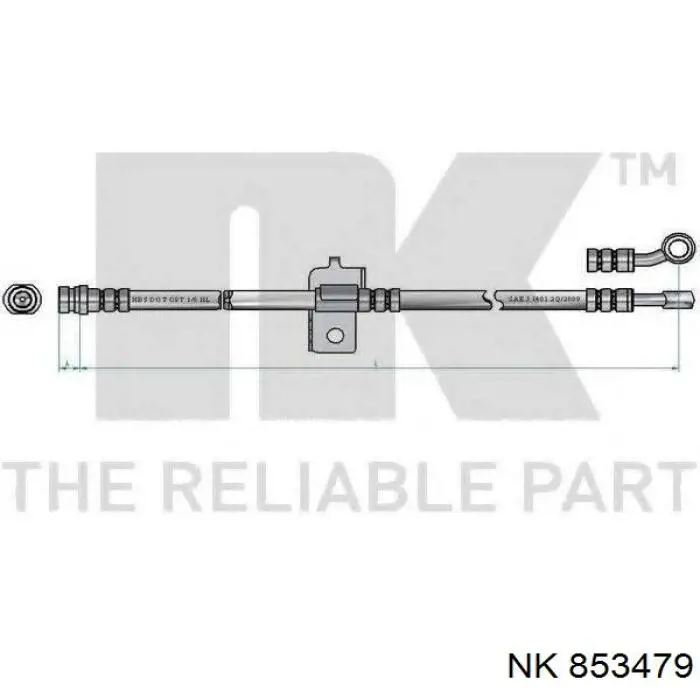 Шланг тормозной задний, левый NK 853479 цена, от 40.59 USD