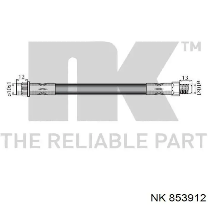 Шланг тормозной передний NK 853912 цена, от 5.55 USD