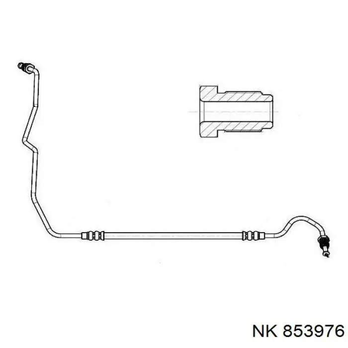 Шланг тормозной задний, правый NK 853976 цена, от 21.03 USD