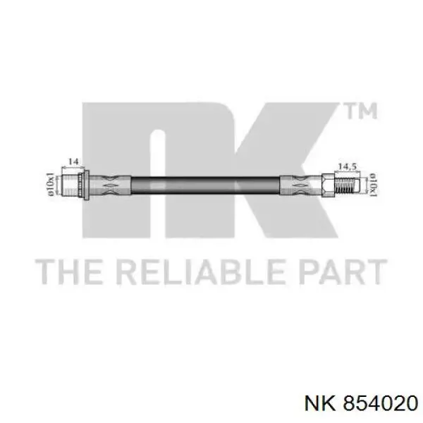 Шланг тормозной передний NK 854020