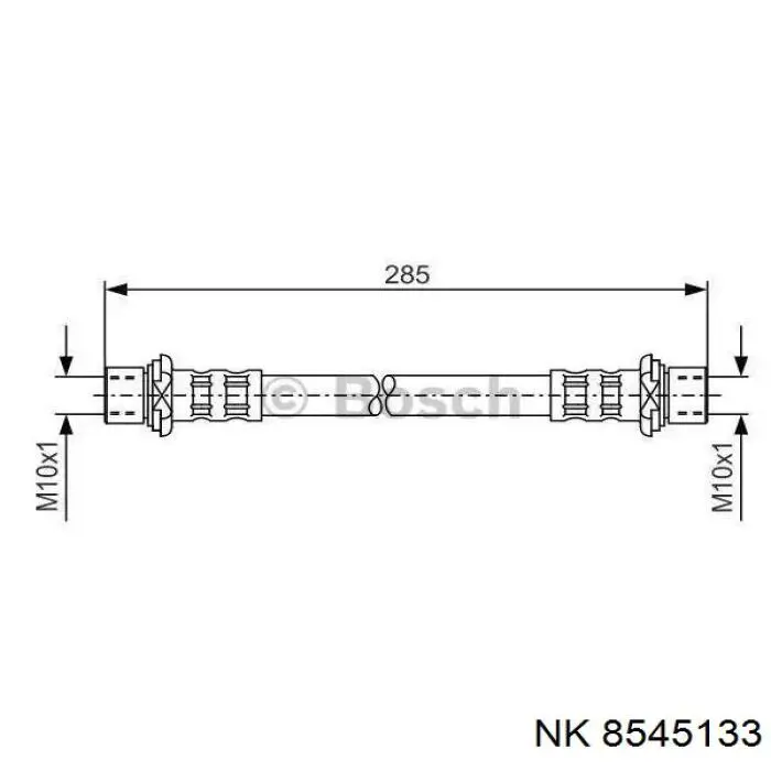8545133 NK Гибкая тормозная трубка передняя