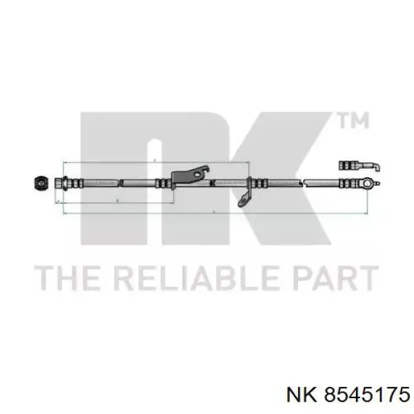 Шланг тормозной передний правый 8545175 NK