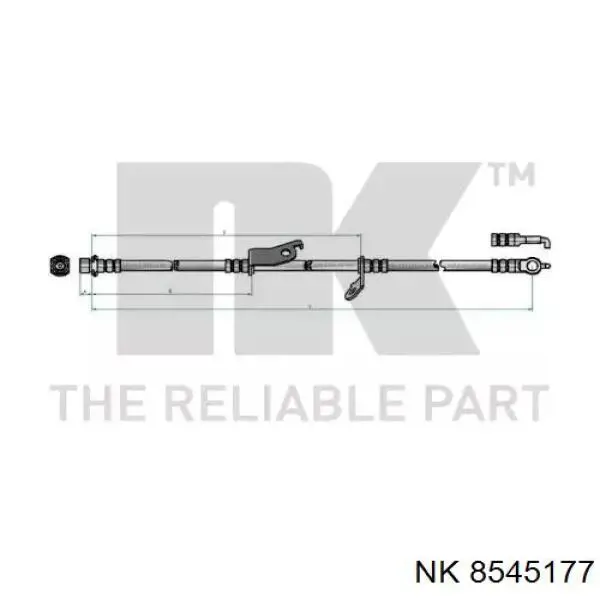 Шланг тормозной передний левый 8545177 NK