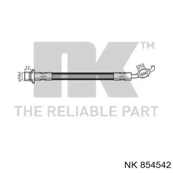 Tubo flexible de frenos delantero derecho 854542 NK