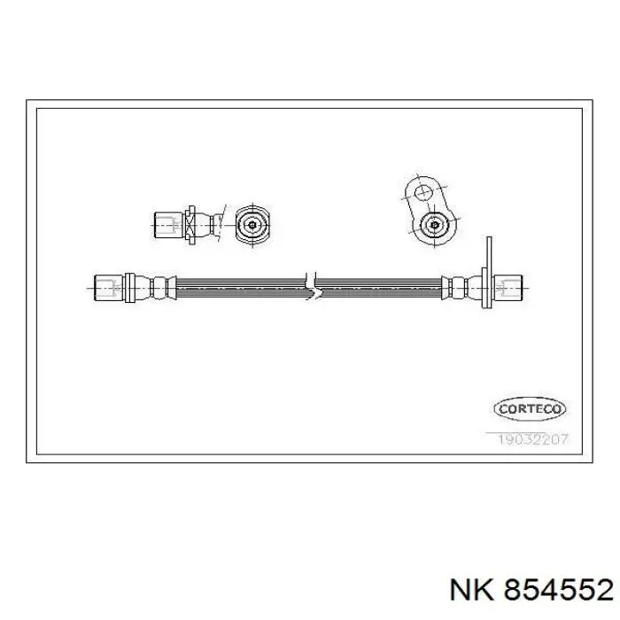 Шланг тормозной задний правый 854552 NK