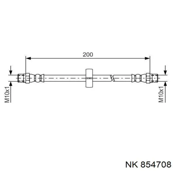 Шланг тормозной задний левый 854708 NK