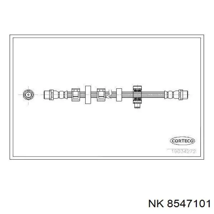 Шланг гальмівний передній 8547101 NK