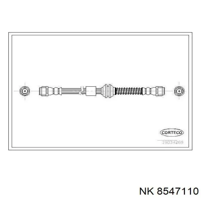 Шланг тормозной передний 8547110 NK