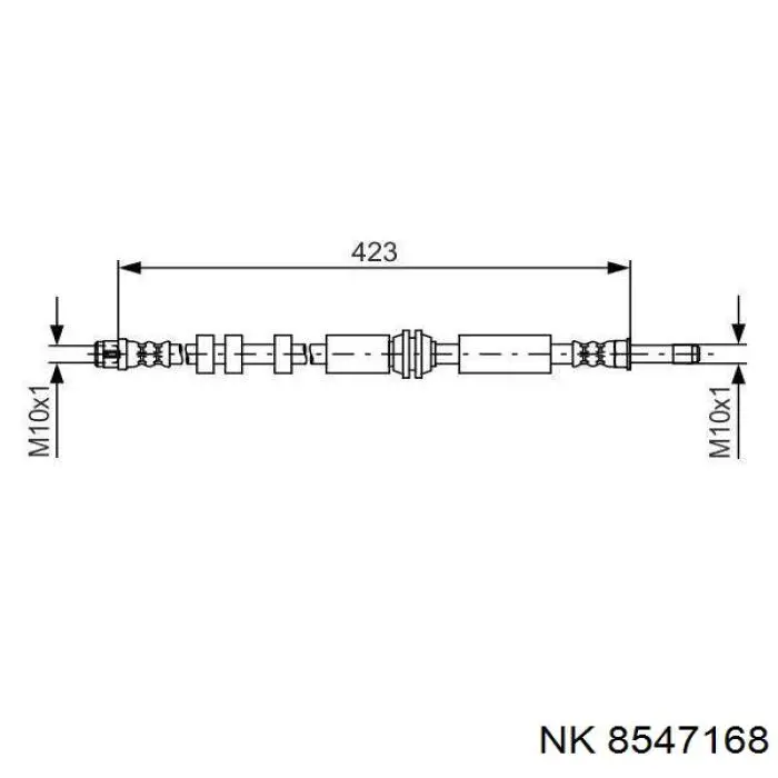 Купить T85154 Brembo Задний тормозной шланг