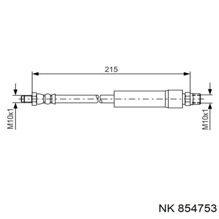 Тормозной шланг задний NK 854753 цена, от 4.14 USD