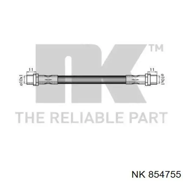Шланг тормозной передний NK 854755 цена, от 5.93 USD