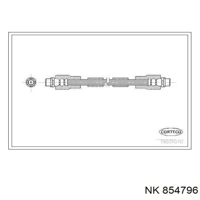Шланг тормозной передний 854796 NK