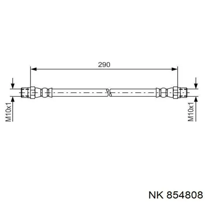 Шланг тормозной передний 854808 NK