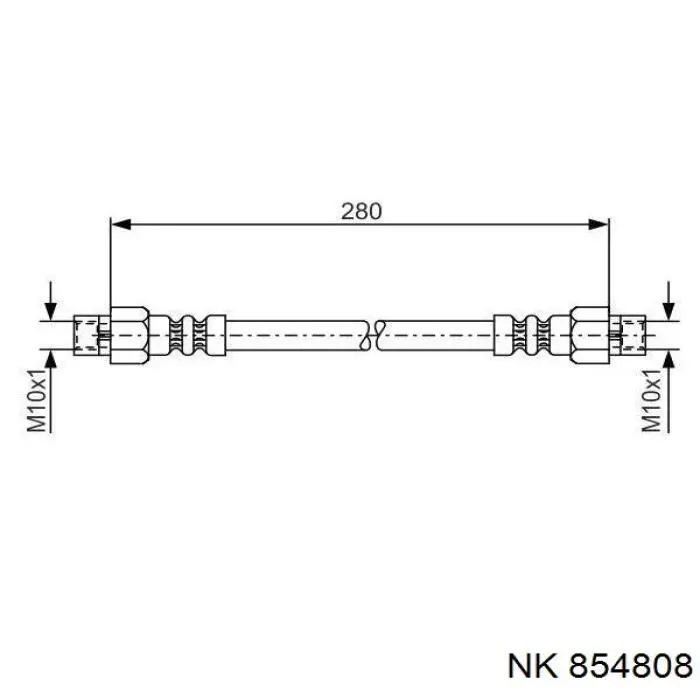 Купить 854808 NK Шланг тормозной передний
