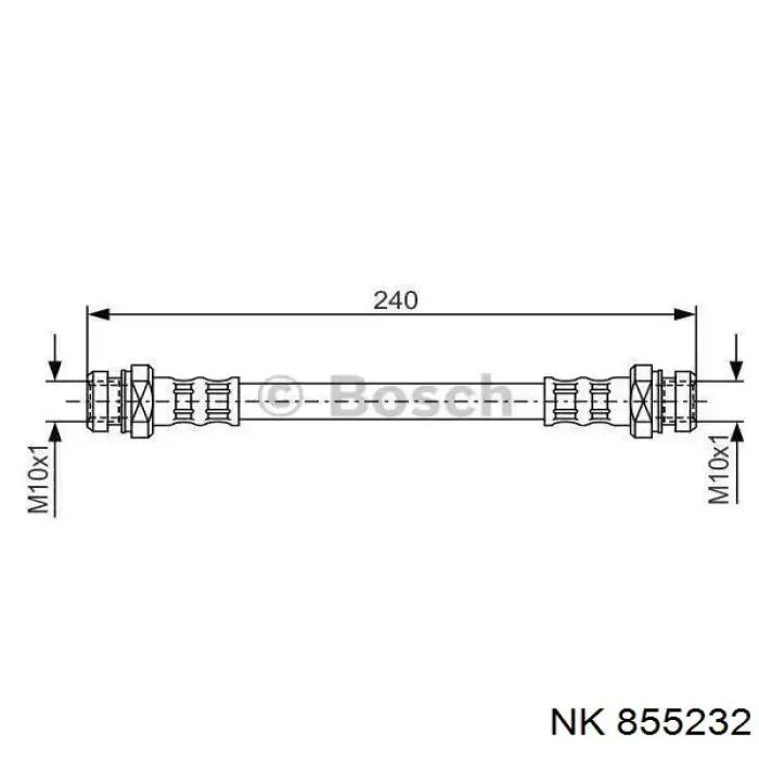 Шланг тормозной передний NK 855232 цена, от 19.16 USD