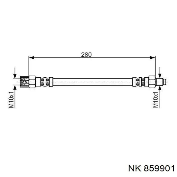 Задний тормозной шланг 859901 NK