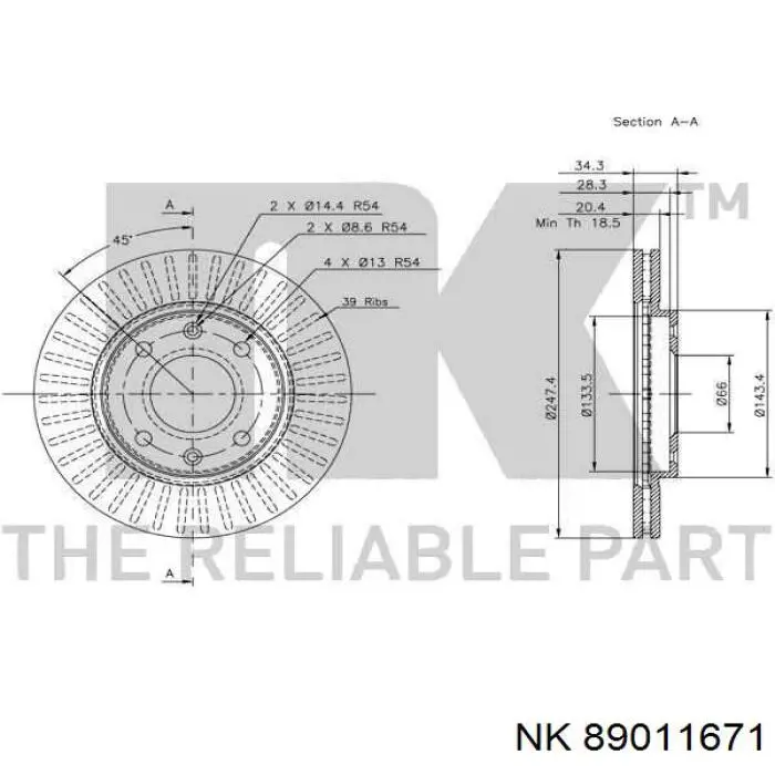 Болт тормозного диска NK 89011671 цена, от 0.80 USD