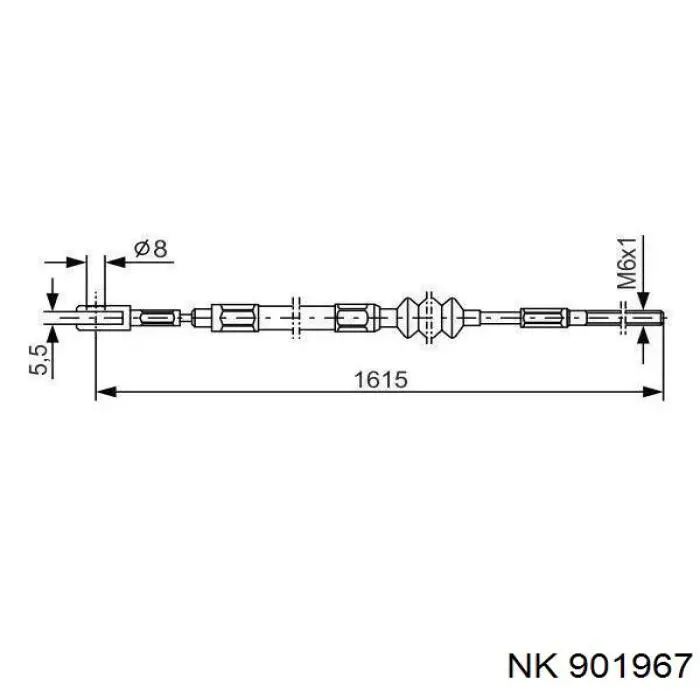 Передний трос ручника 901967 NK