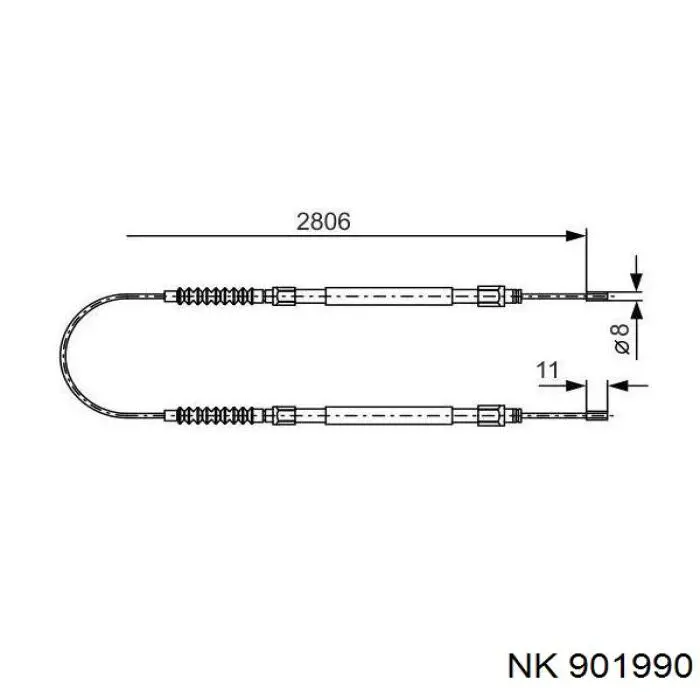 Задний трос ручника NK 901990 цена, от 9.45 USD