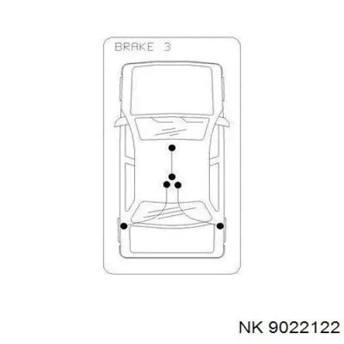Трос стояночного тормоза задний правый NK 9022122 цена, от 20.35 USD