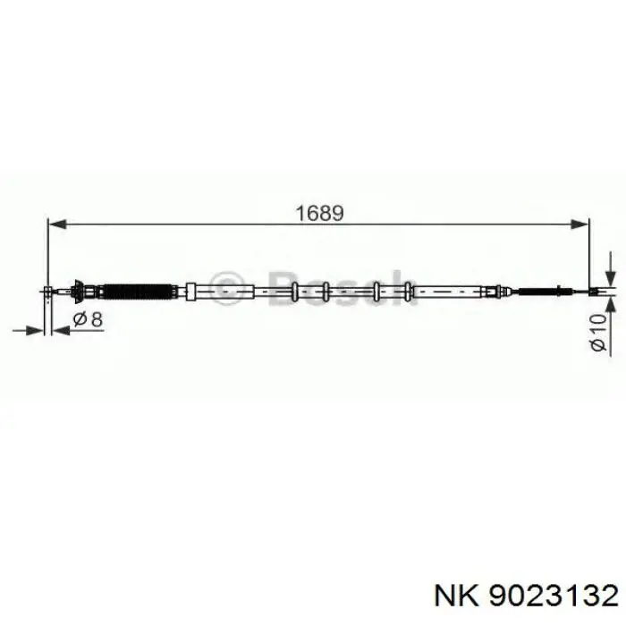 Трос стояночного тормоза задний правый NK 9023132 цена, от 608.75 UAH