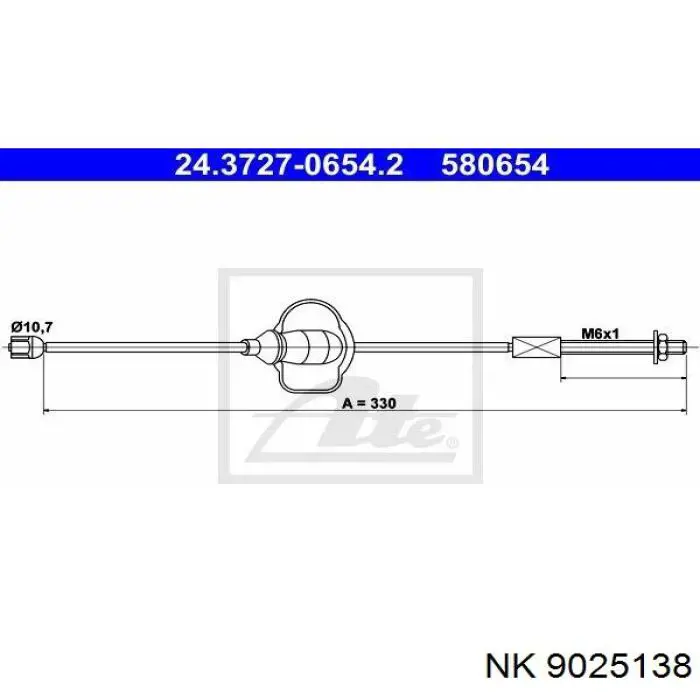 Трос ручного тормоза передний Cavo 4602697 цена, от 3.72 USD