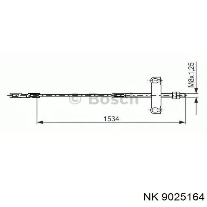 Трос ручника промежуточный Linex 150228