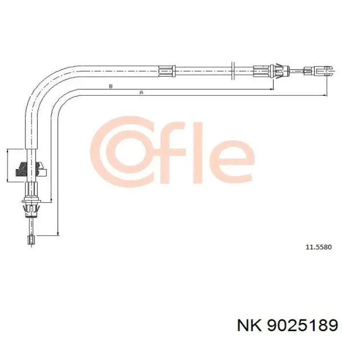 Трос ручного тормоза передний NK 9025189 цена, от 36.81 USD