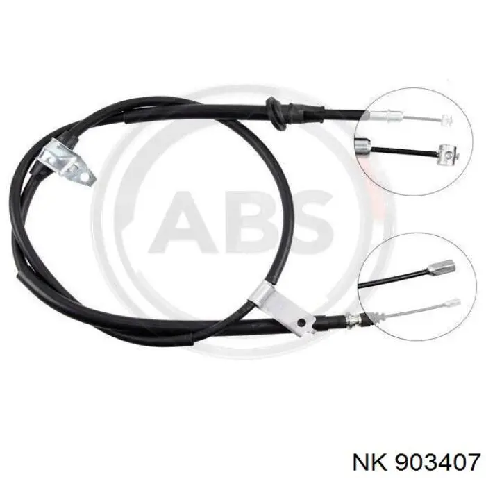 Трос ручного тормоза задний NK 903407 цена, от 20.91 USD