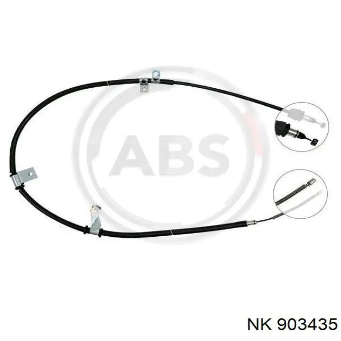 Трос ручного тормоза задний NK 903435 цена, от 18.84 USD