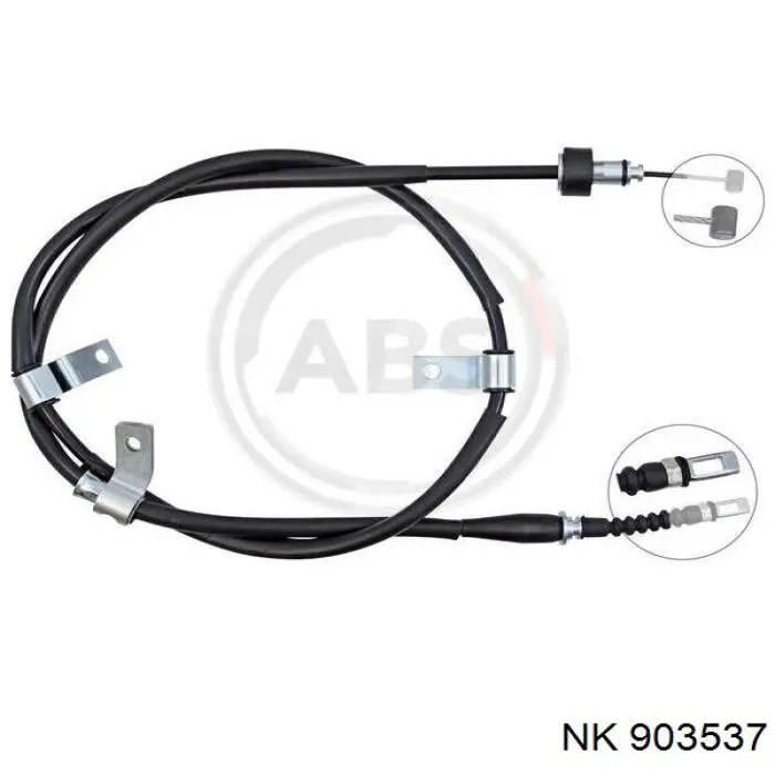 Трос ручного тормоза задний NK 903537 цена, от 23.06 USD