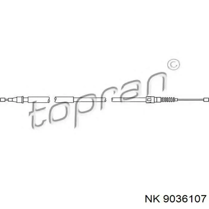 Трос ручника задний NK 9036107