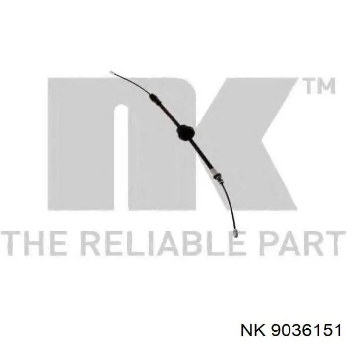 Купить 9036151 NK Трос ручного тормоза промежуточный