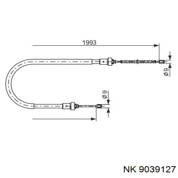 6001549112 Renault (RVI) Трос ручного тормоза задний правый/левый