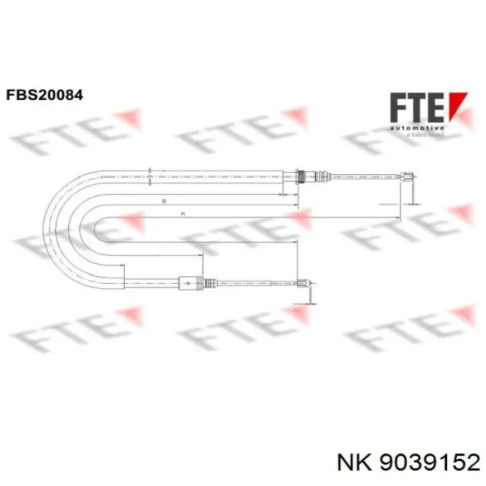 Задний трос ручника NK 9039152 цена, от 11.86 USD